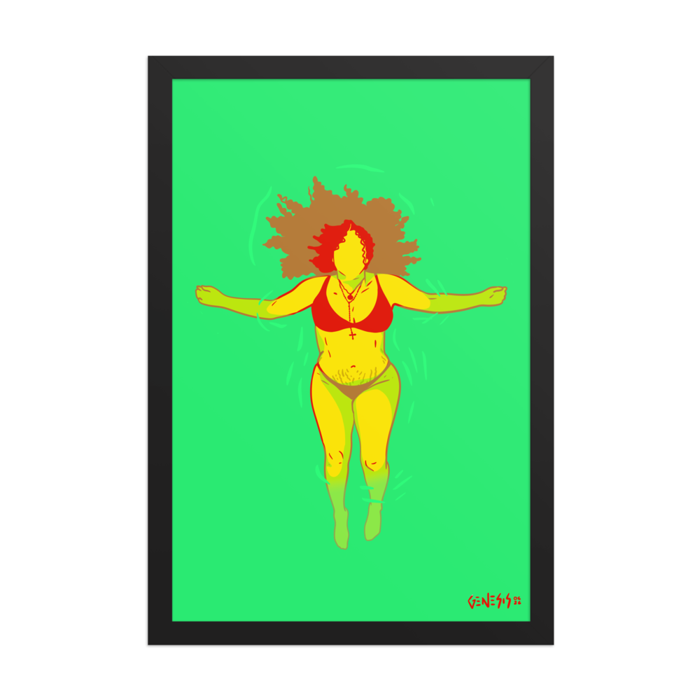 "Mourning Water — Tu Mami Si Te Quiso" Framed Print