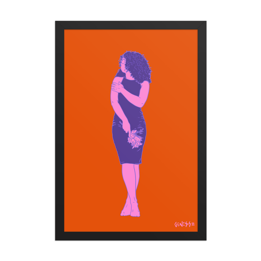 "Flowers Weigh." Framed Print