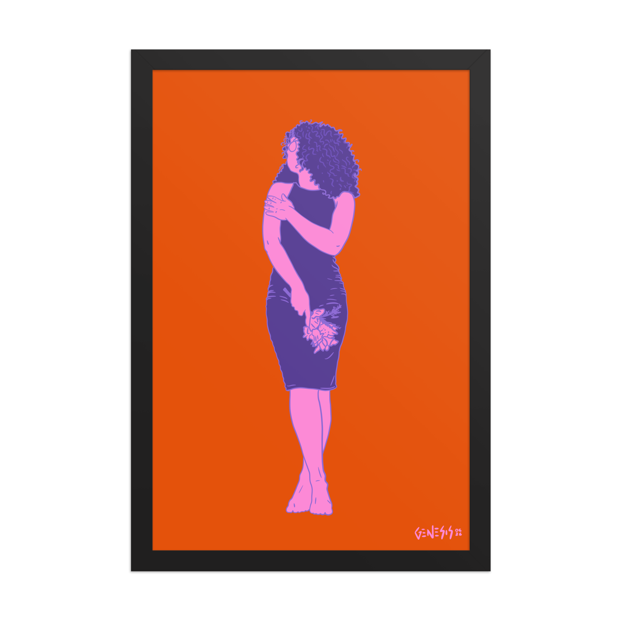 "Flowers Weigh." Framed Print