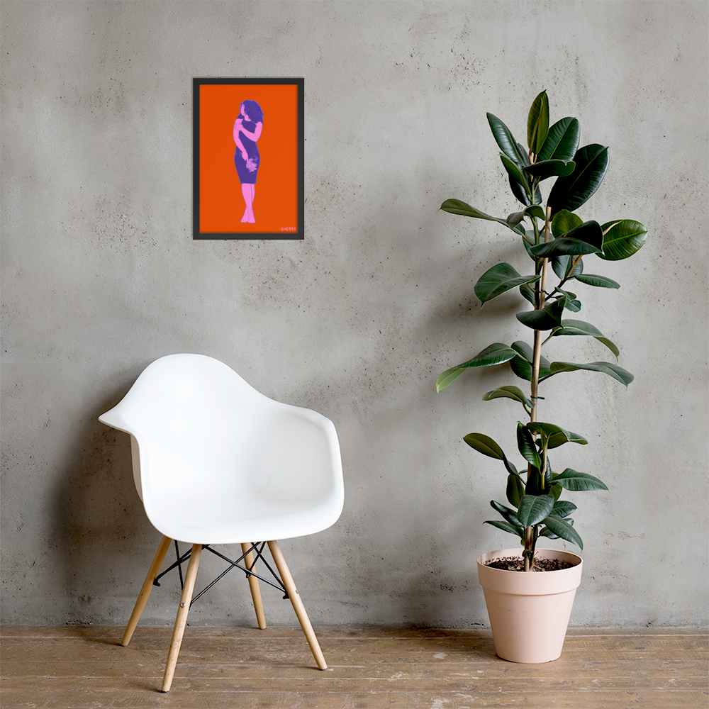 "Flowers Weigh." Framed Print