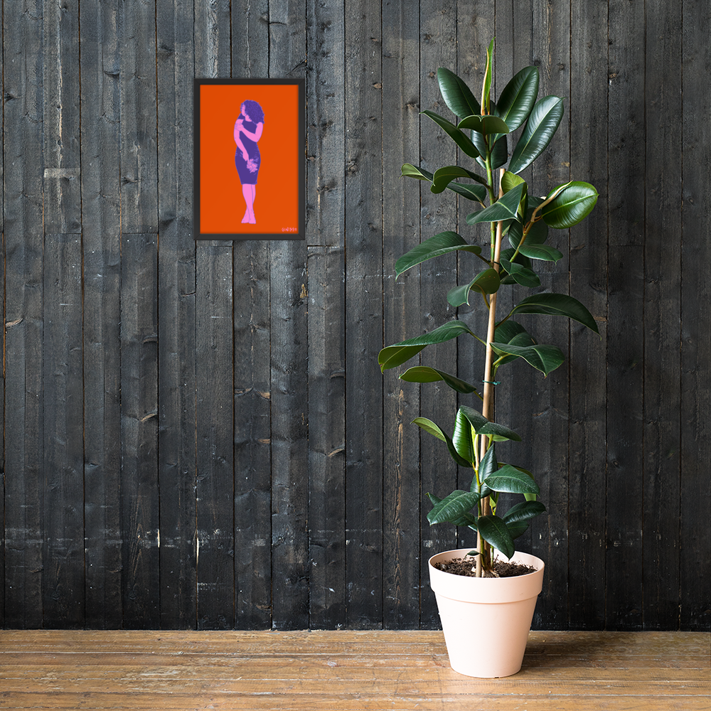 "Flowers Weigh." Framed Print