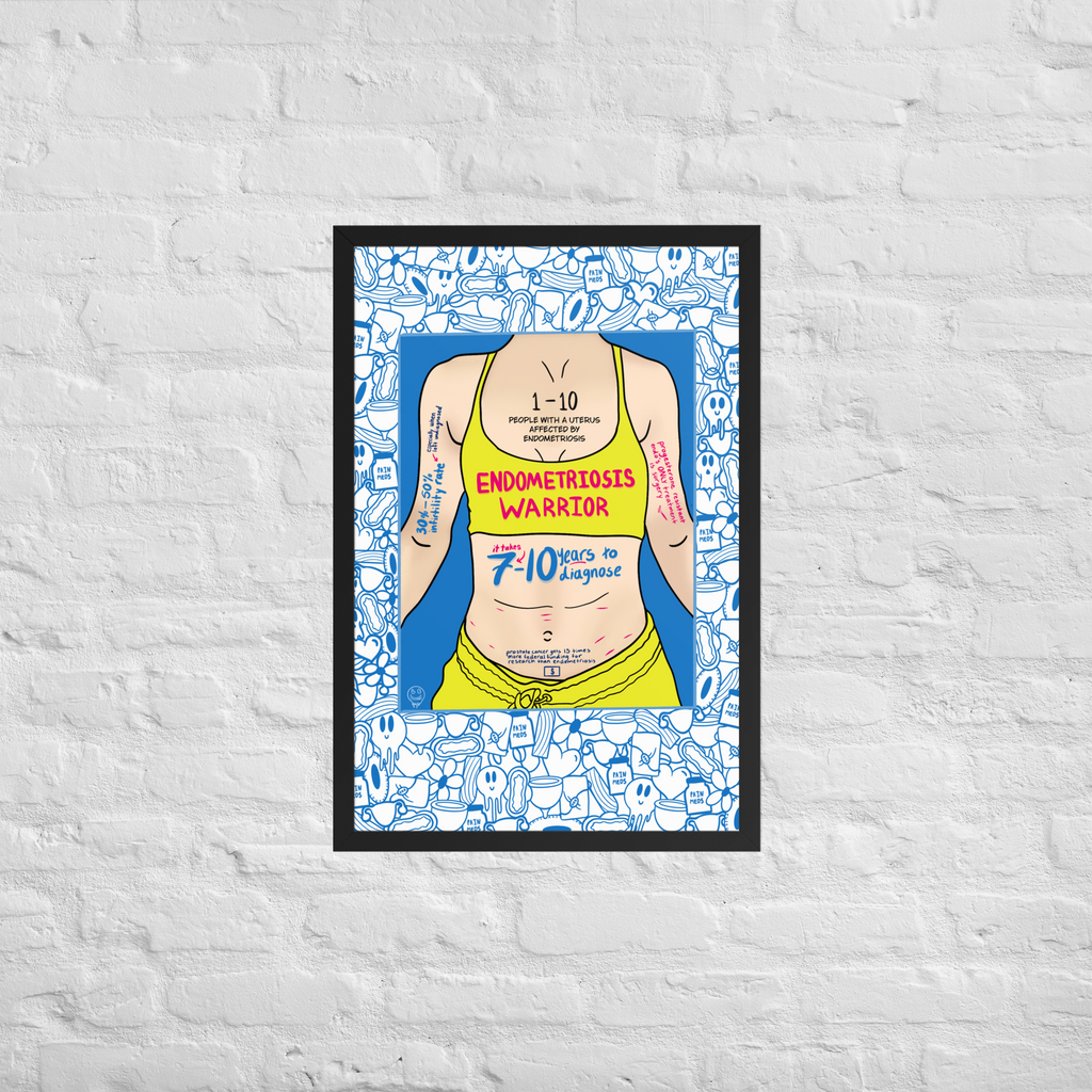 Endometriosis Warrior Framed Print