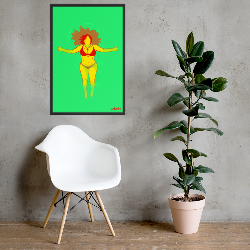 "Mourning Water — Tu Mami Si Te Quiso" Framed Print