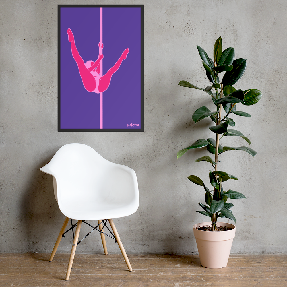 "This Time Under the Lights." Framed Print