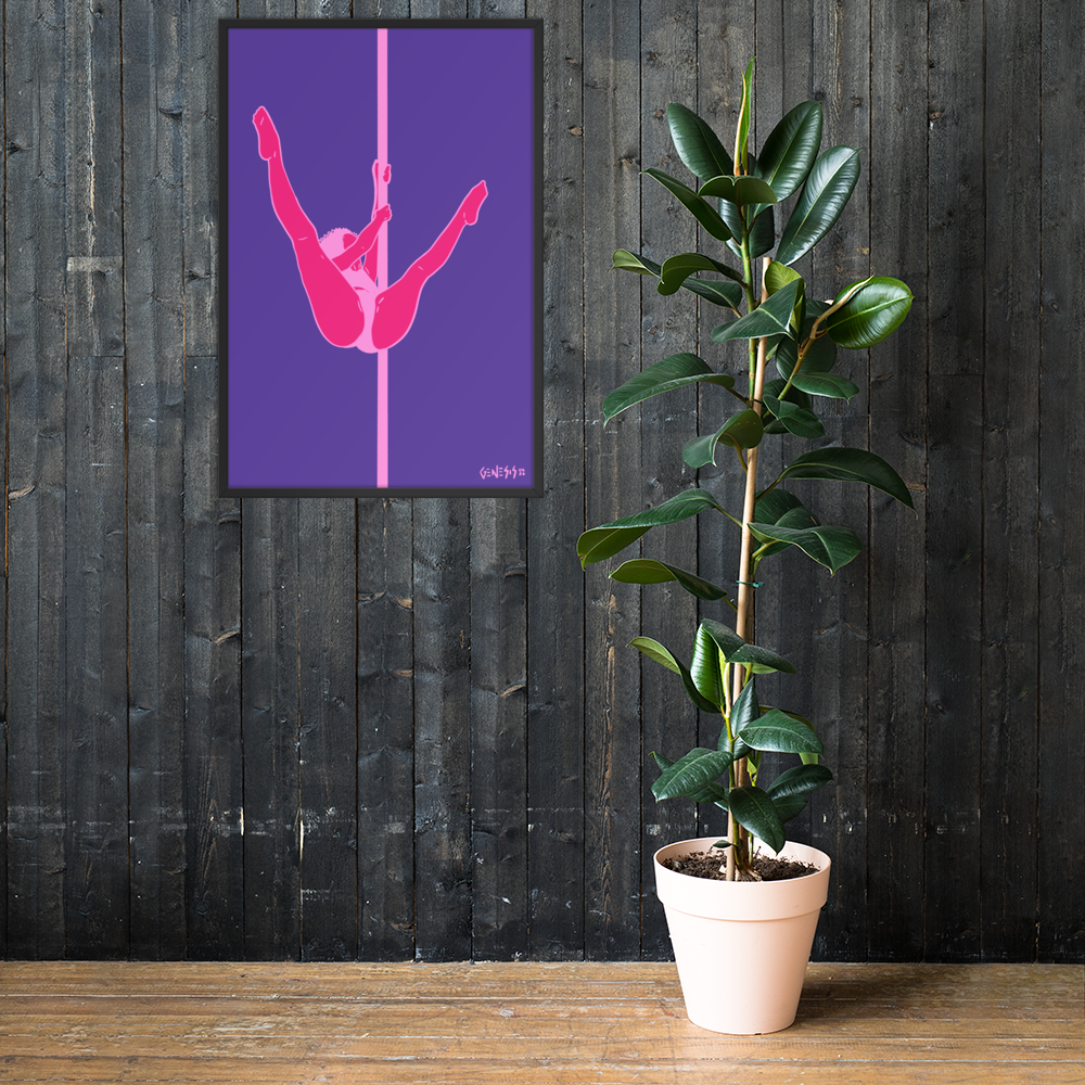"This Time Under the Lights." Framed Print