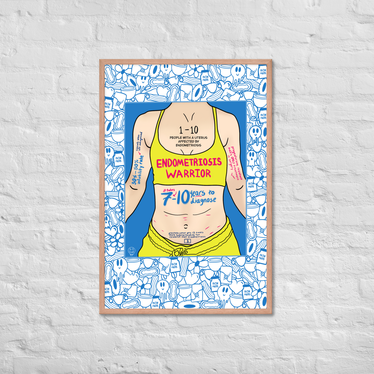 Endometriosis Warrior Framed Print