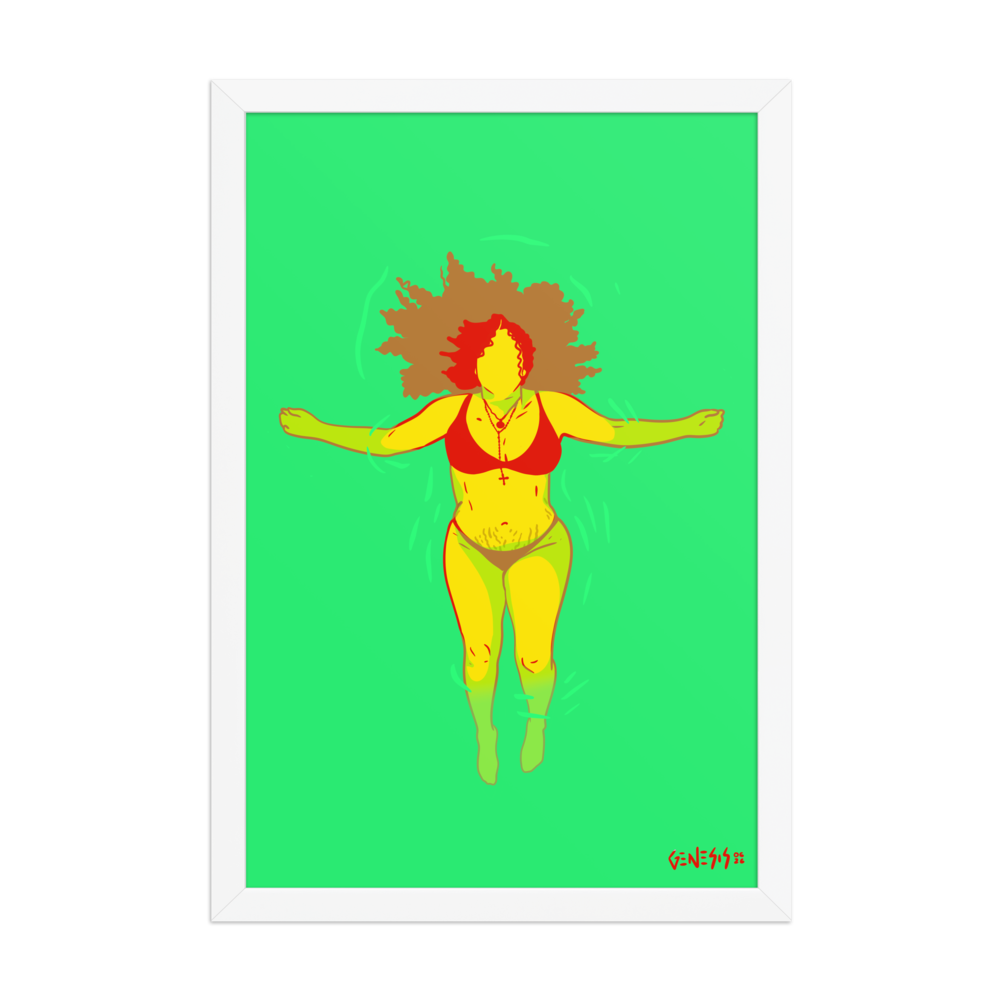 "Mourning Water — Tu Mami Si Te Quiso" Framed Print