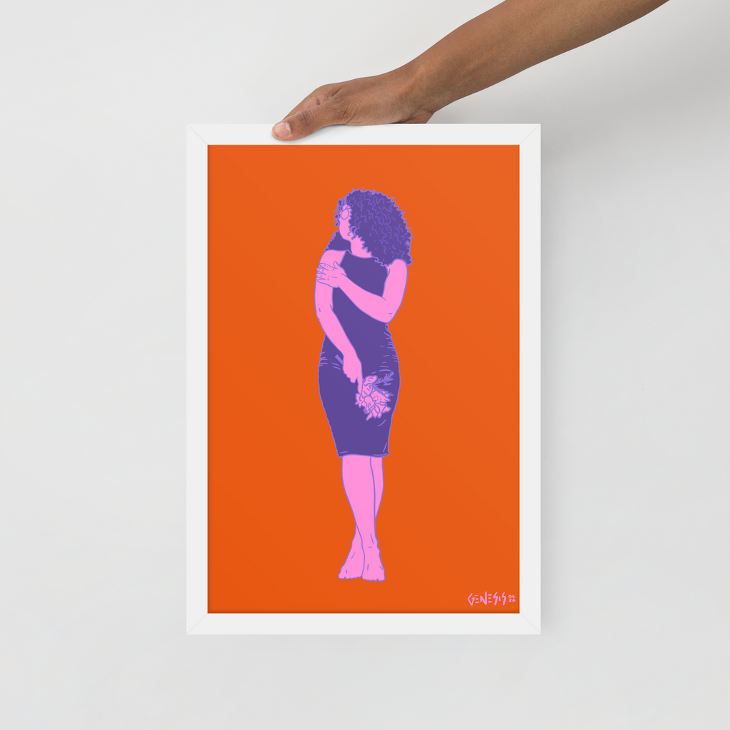 "Flowers Weigh." Framed Print