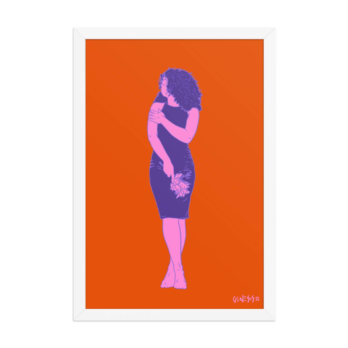 "Flowers Weigh." Framed Print