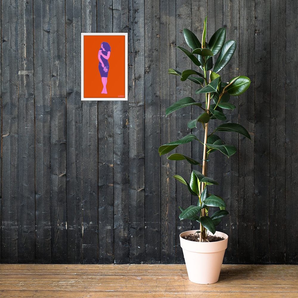 "Flowers Weigh." Framed Print