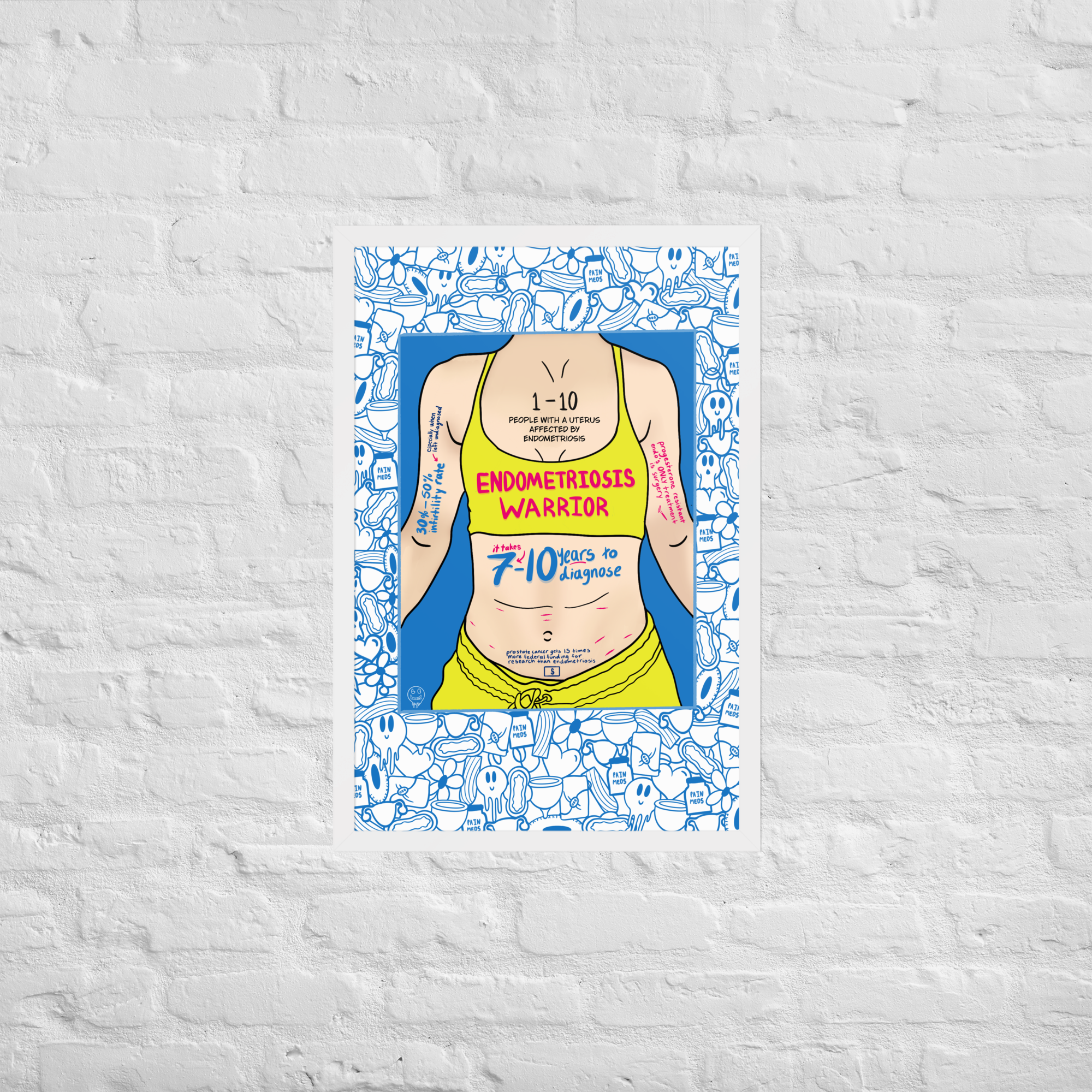 Endometriosis Warrior Framed Print