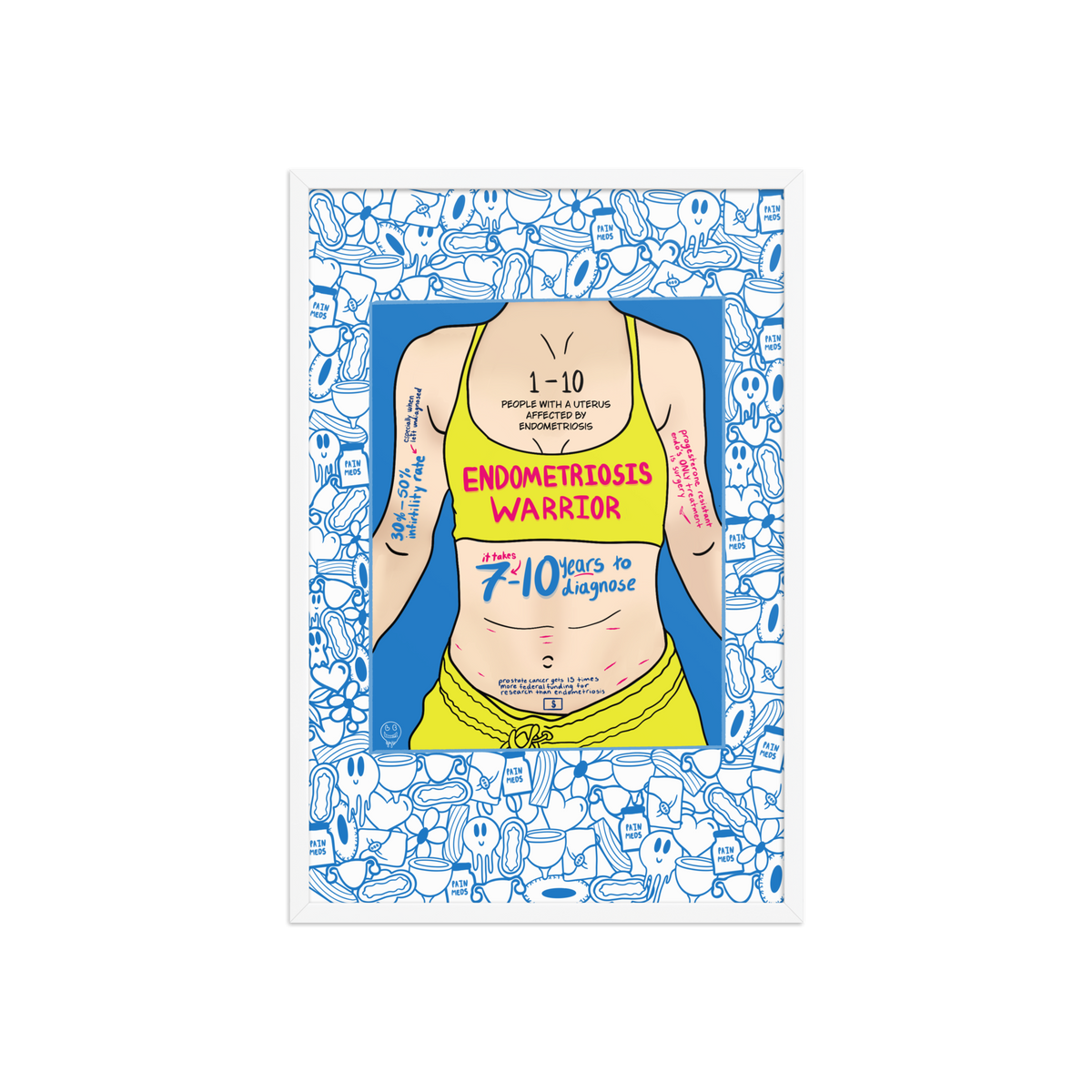 Endometriosis Warrior Framed Print