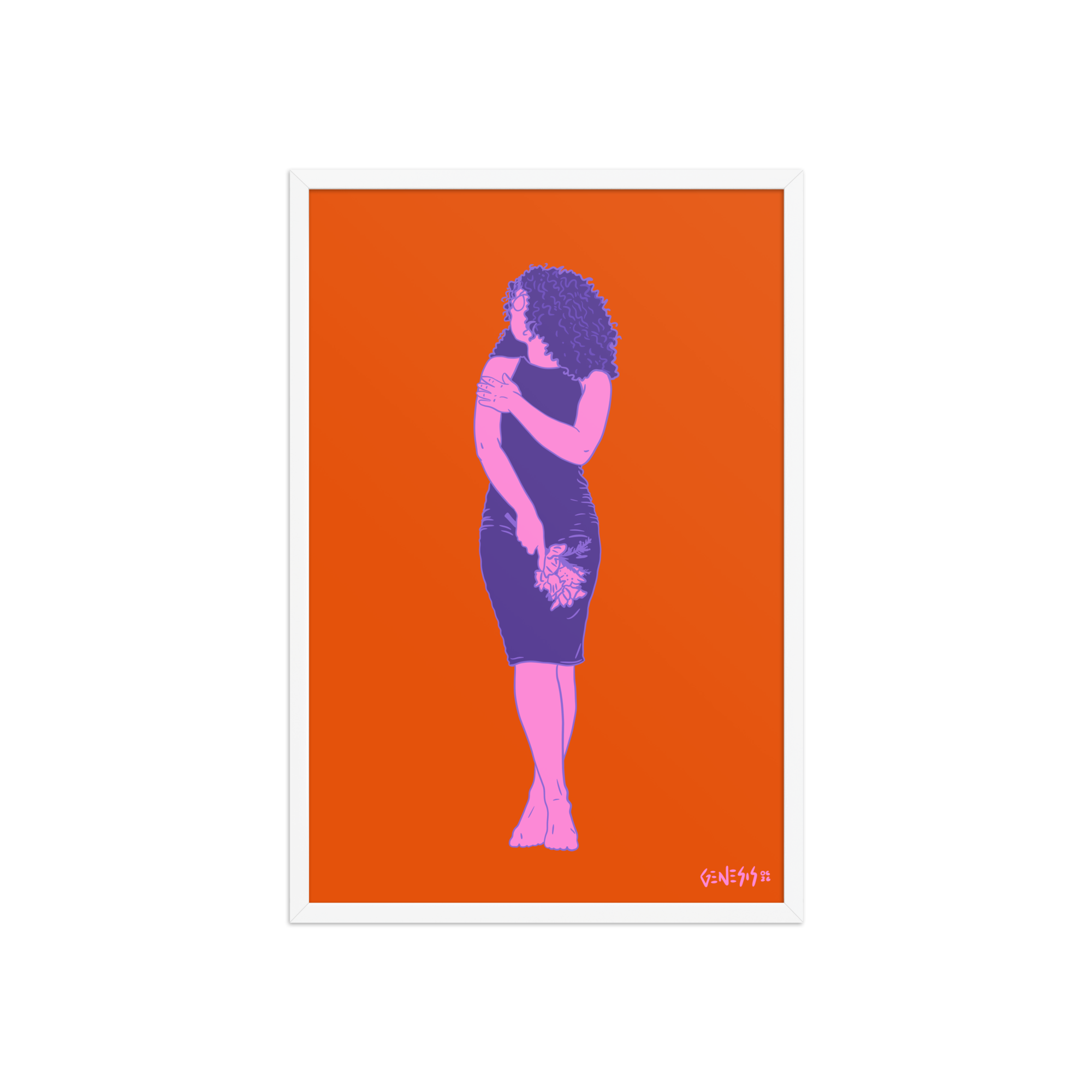 "Flowers Weigh." Framed Print