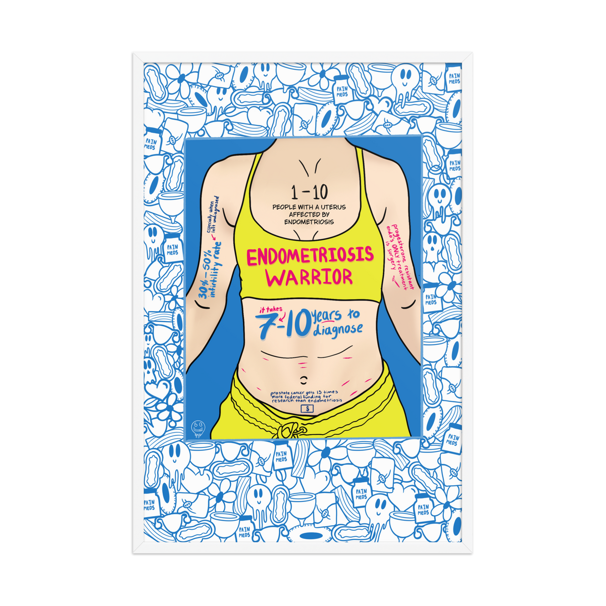 Endometriosis Warrior Framed Print