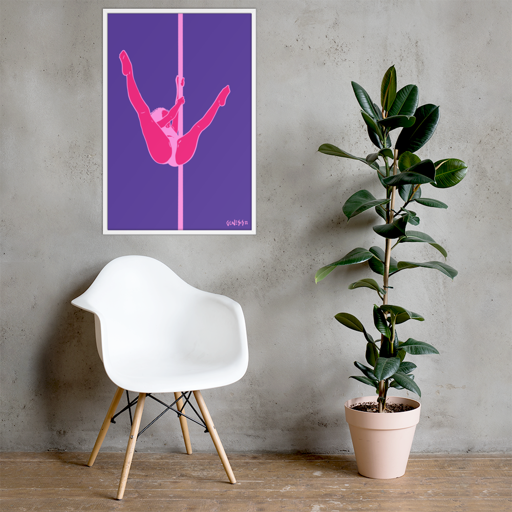 "This Time Under the Lights." Framed Print