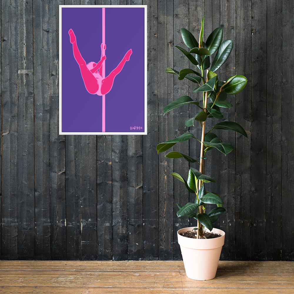 "This Time Under the Lights." Framed Print