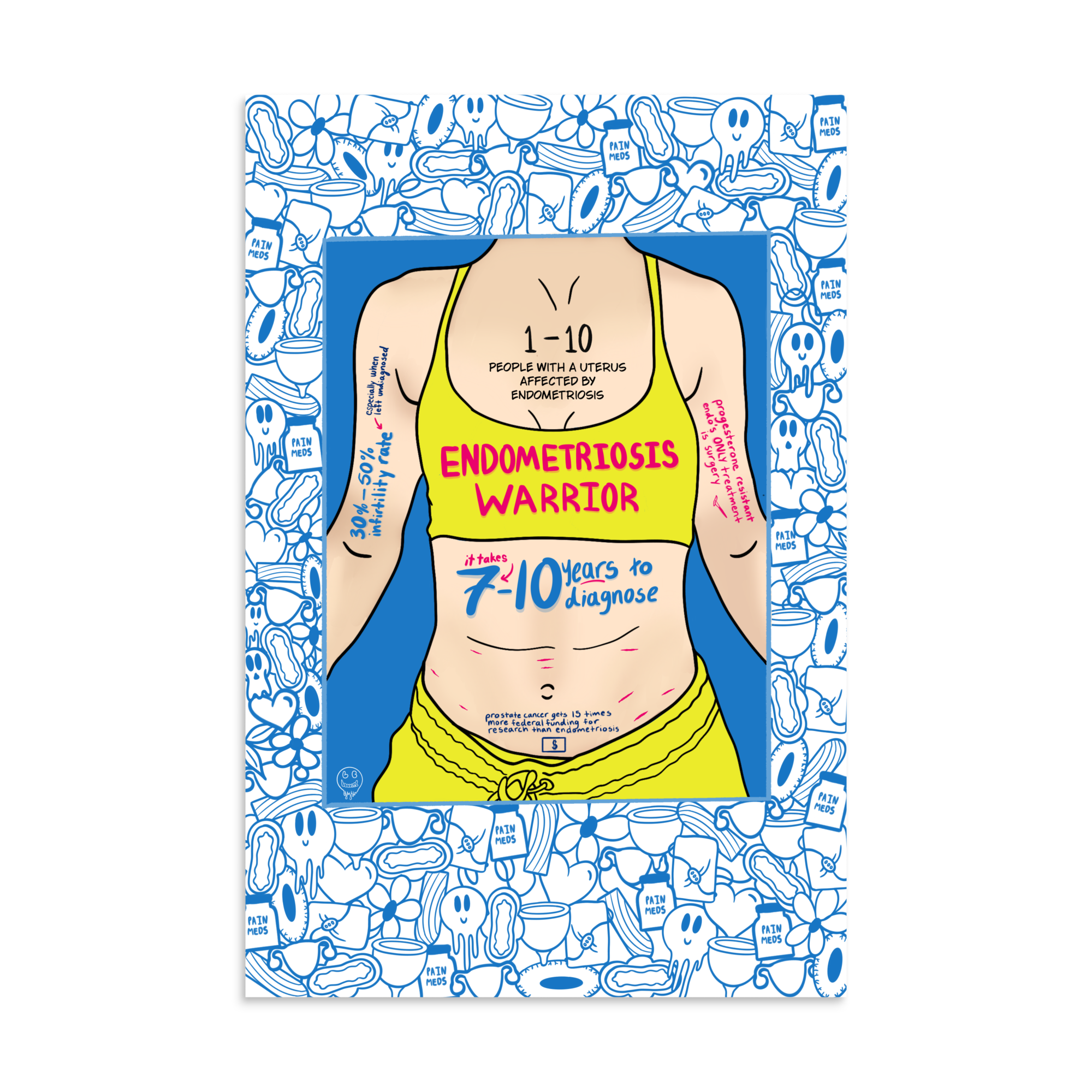 Endometriosis Warrior Print