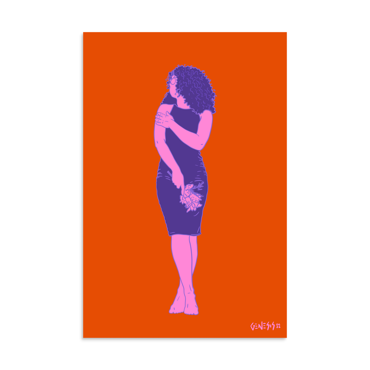 "Flowers Weigh." Print